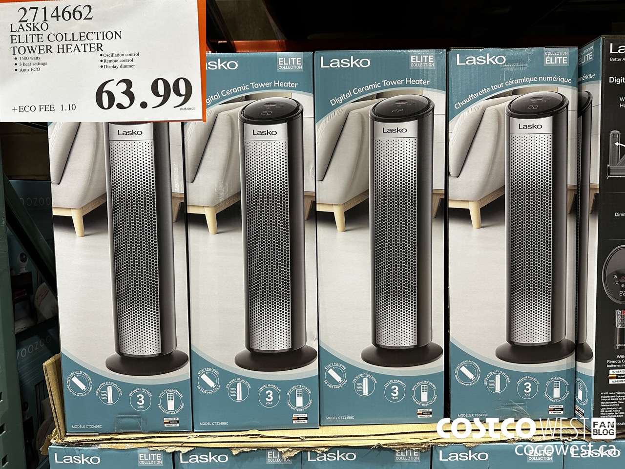 2714662 LASKO ELITE COLLECTION TOWER HEATER $63.99