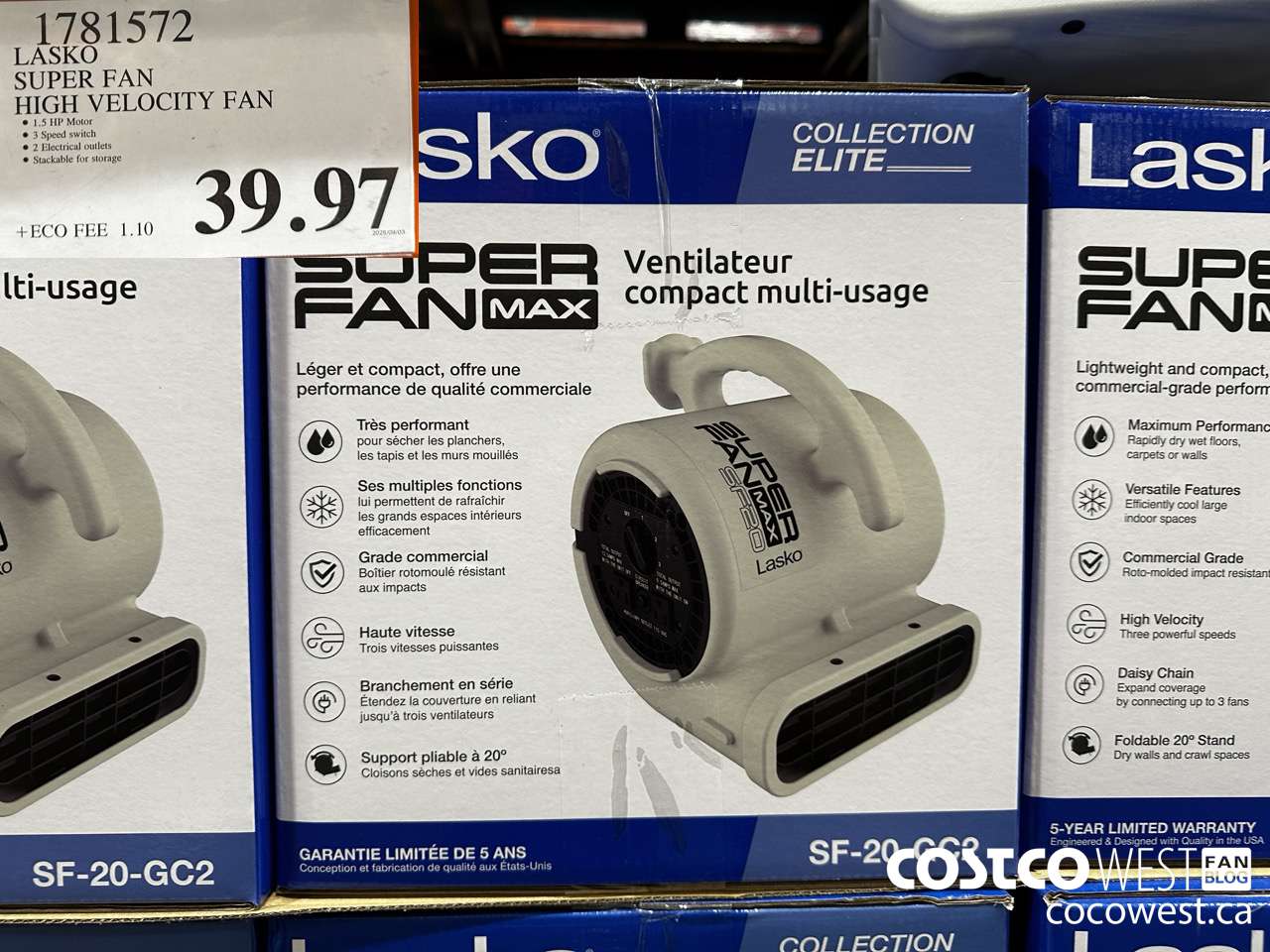 1781572 LASKO SUPER FAN HIGH VELOCITY FAN $39.97