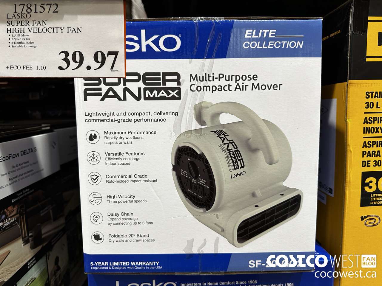 1781572 LASKO SUPER FAN HIGH VELOCITY FAN $39.97