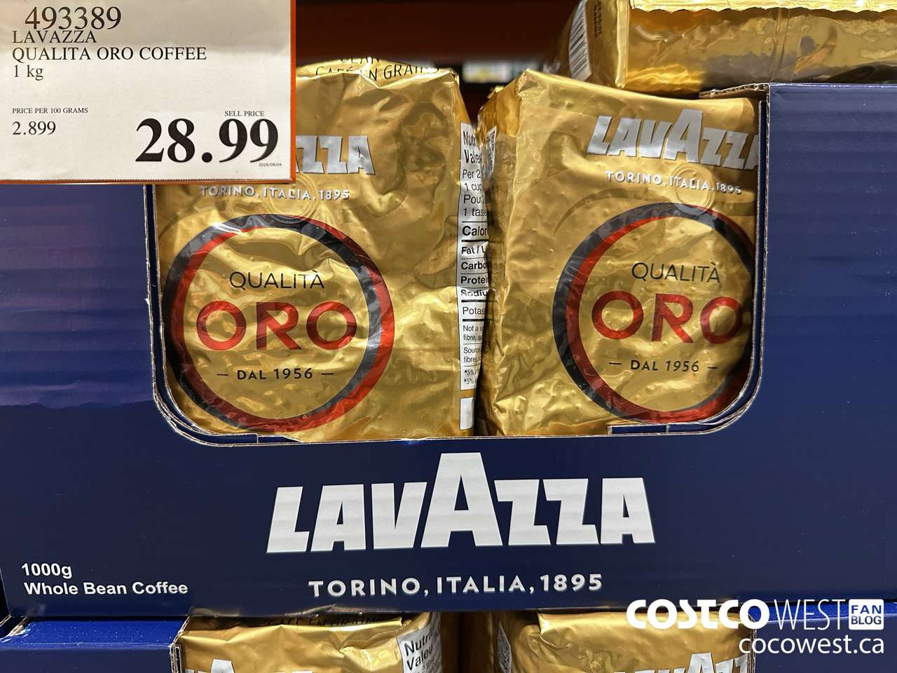 493389 LAVAZZA QUALITA ORO COFFEE 1KG $28.99