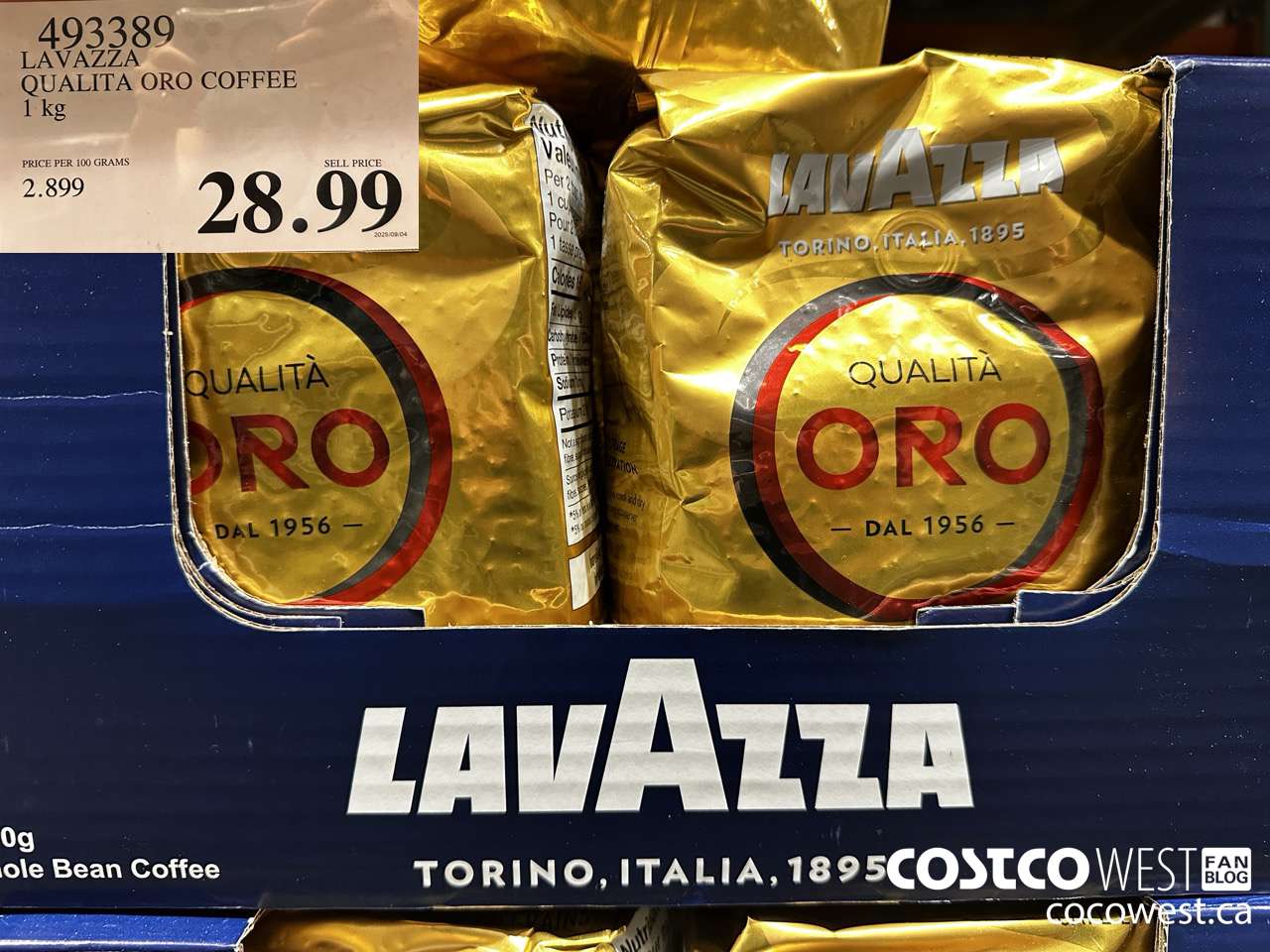 493389 LAVAZZA QUALITA ORO COFFEE 1KG $28.99