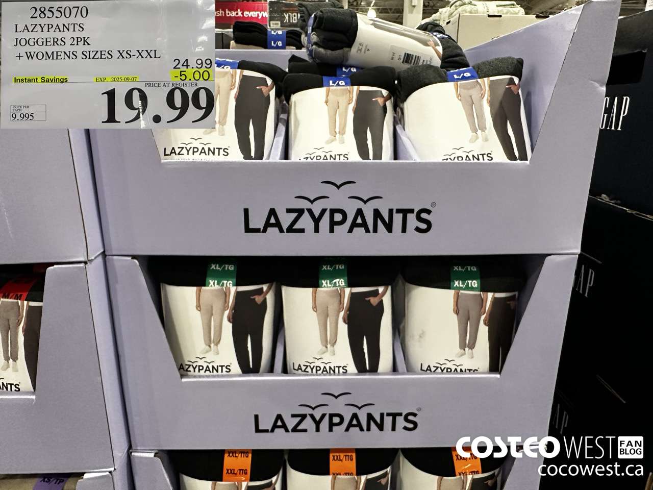 2855070 LAZYPANTS JOGGERS 2PK WOMENS SIZES XS-XXL ($5.00 INSTANT SAVINGS EXPIRES ON 2025-09-07) $19.99