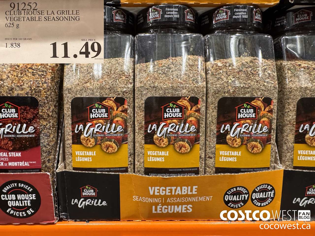 91252 LA GRILLE VEGETABLE SEASONING 625 G $11.49