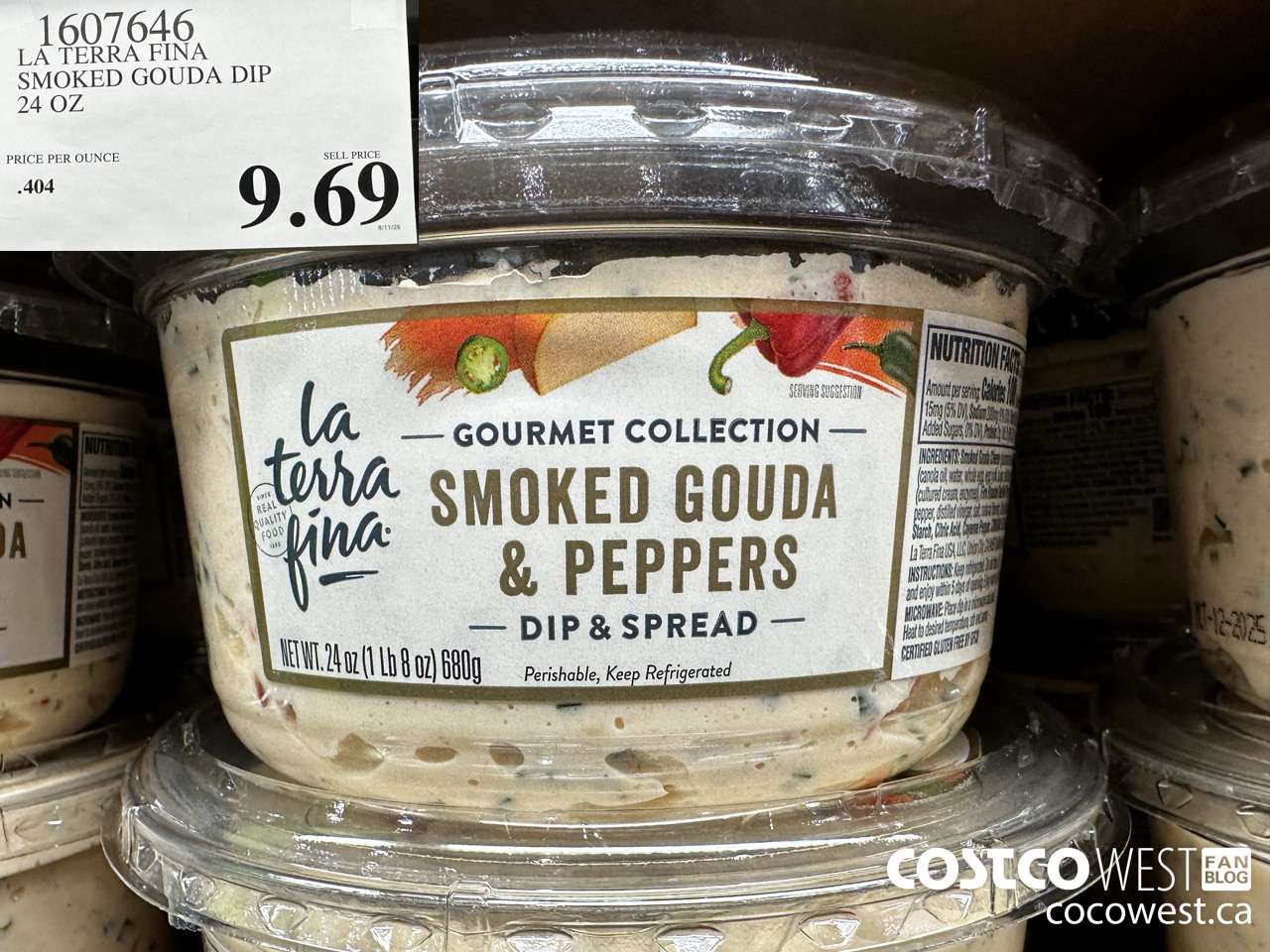 1607646 LA TERRA FINA SMOKED GOUDA DIP 24 OZ $9.69