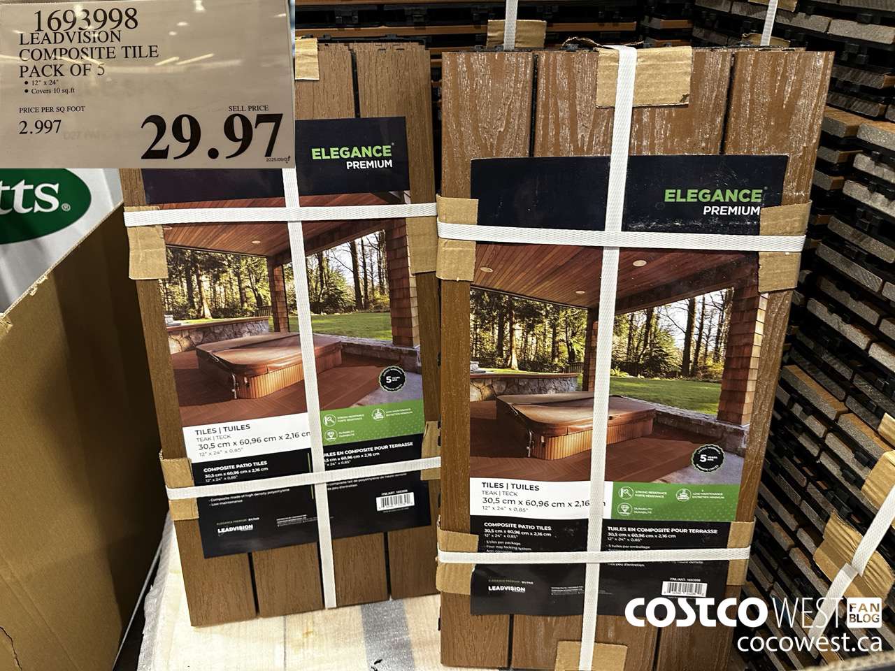 1693998 LEADVISION COMPOSITE TILE PACK OF 5 $29.97