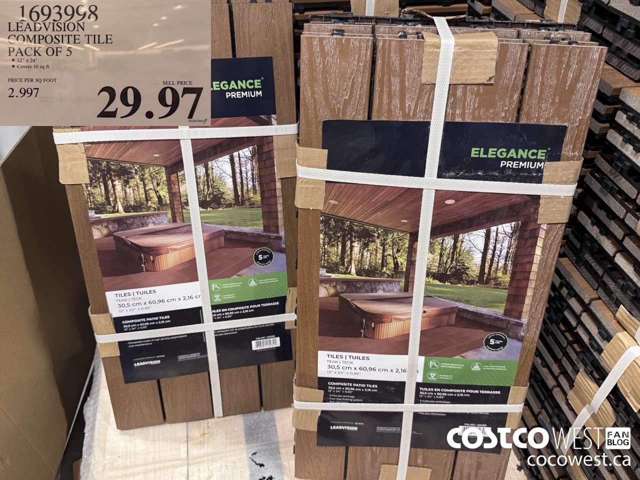 1693998 LEADVISION COMPOSITE TILE PACK OF 5 $29.97