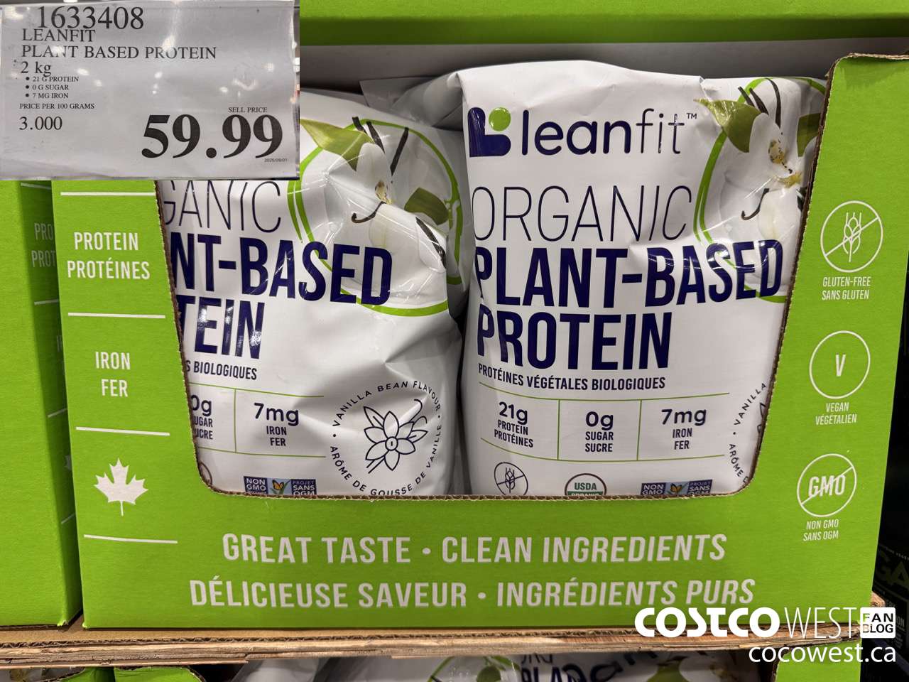 1633408 LEANFIT PLANT BASED PROTEIN 2 KG $59.99