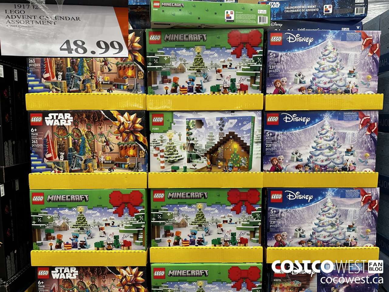1917021 LEGO ADVENT CALENDAR ASSORTMENT $48.99