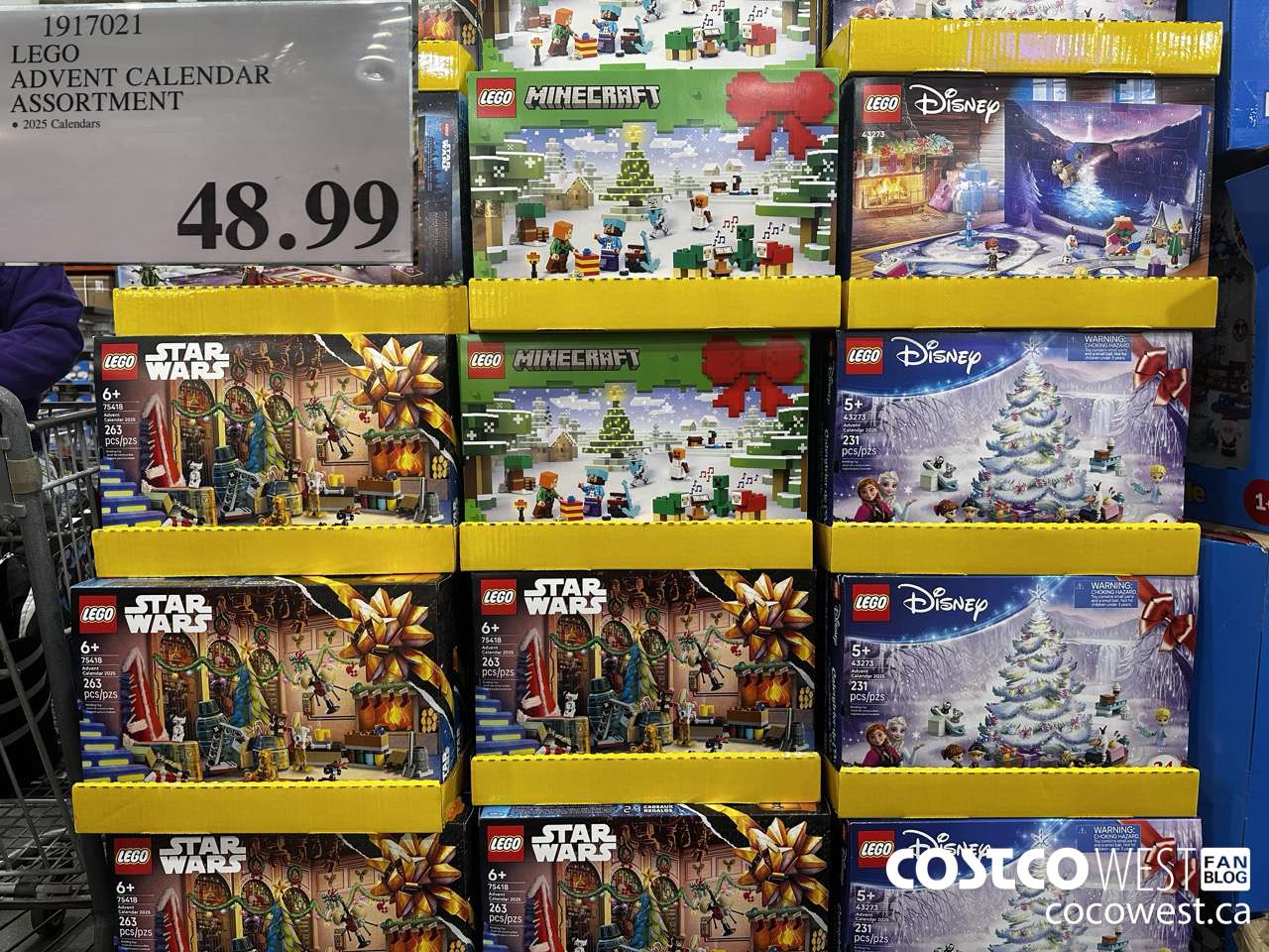 1917021 LEGO ADVENT CALENDAR ASSORTMENT $48.99