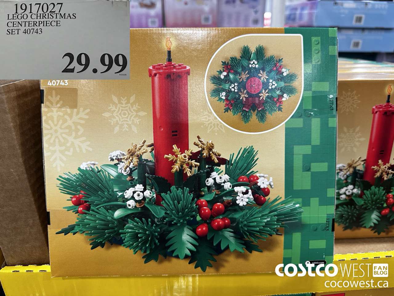 1917027 LEGO CHRISTMAS CENTERPIECE SET 40743 $29.99