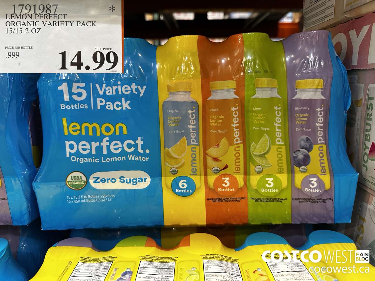 1791987 LEMON PERFECT ORGANIC VARIETY PACK 15/15.2 OZ $14.99