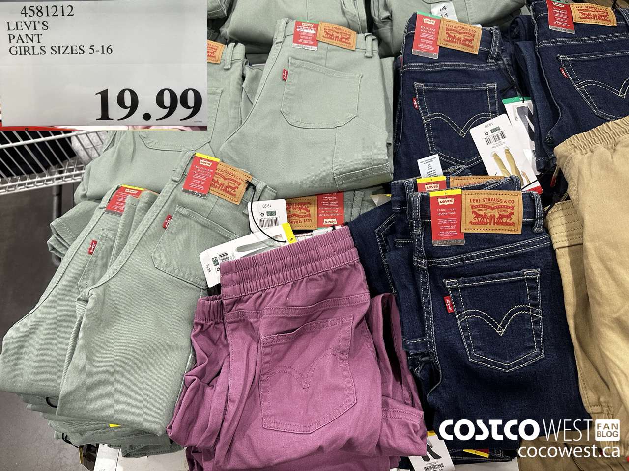 4581212 LEVI'S PANT GIRLS SIZES 5-16 $19.99