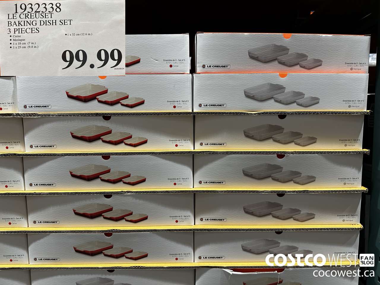 1932338 LE CREUSET BAKING DISH SET 3 PIECES $99.99