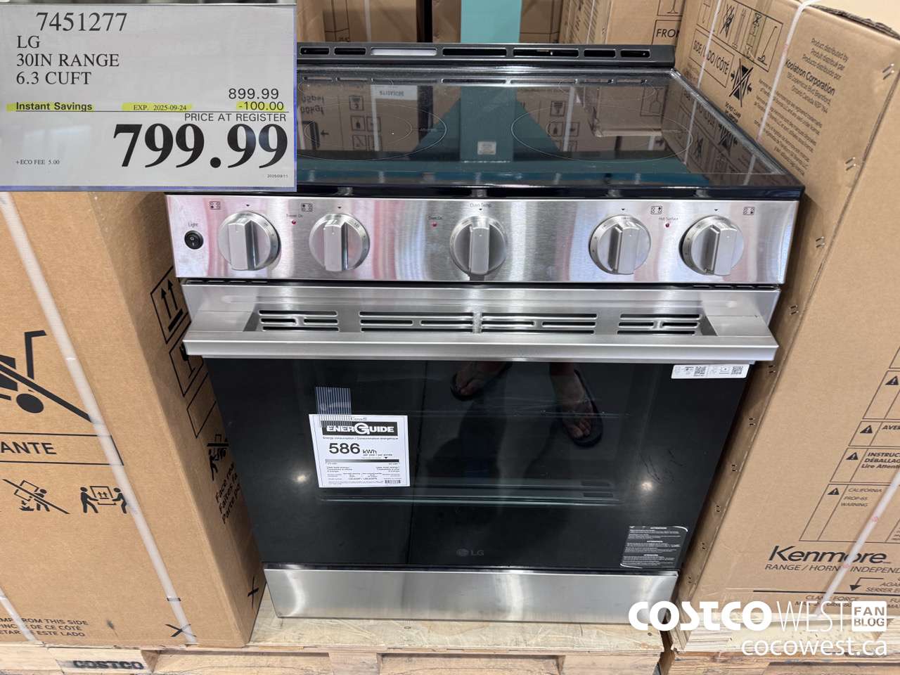 7451277 LG 30IN RANGE 6.3 CUFT ($100.00 INSTANT SAVINGS EXPIRES ON 2025-09-24) $799.99