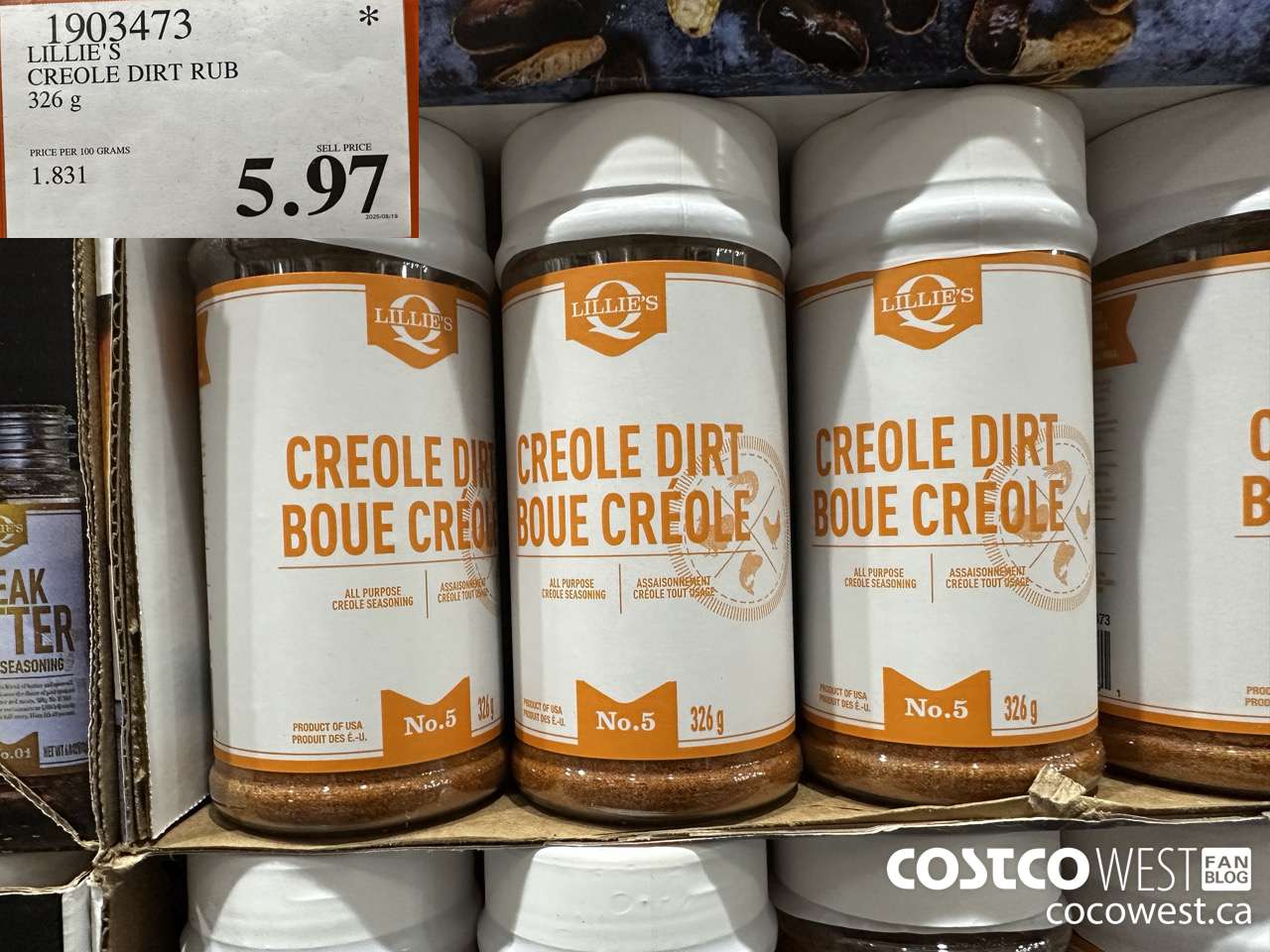 1903473 LILLIE'S CREOLE DIRT RUB 326G $5.97