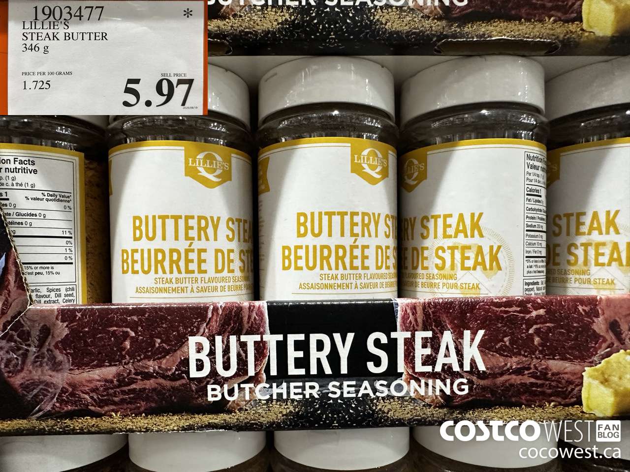 1903477 LILLIE'S STEAK BUTTER 346G $5.97