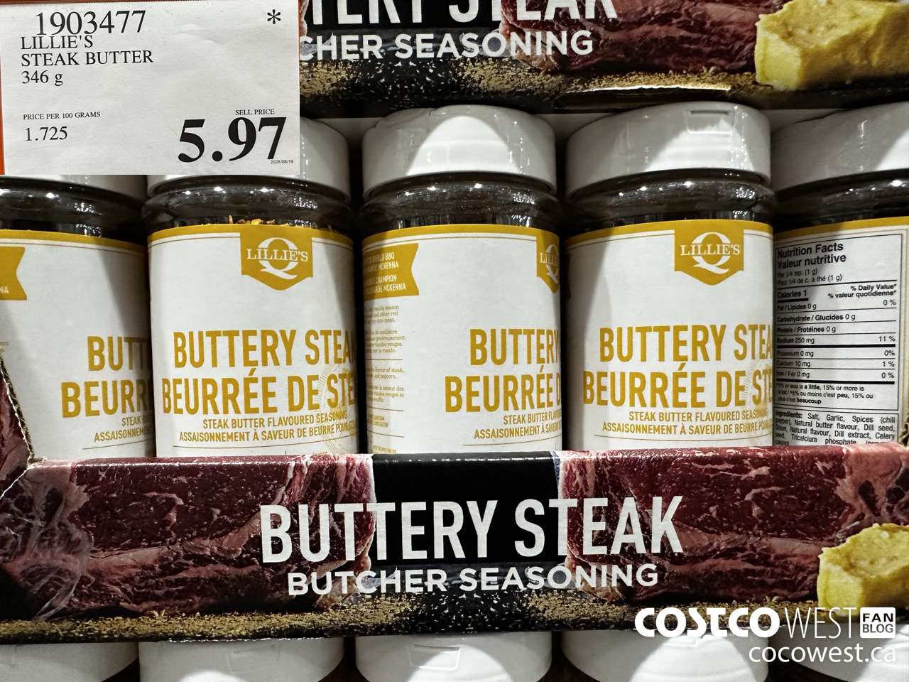 1903477 LILLIE'S STEAK BUTTER 346G $5.97