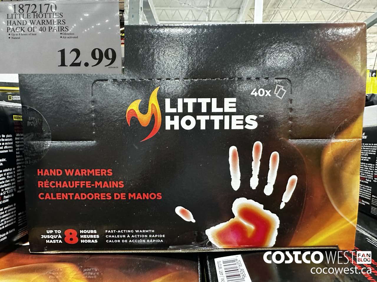 1872170 LITTLE HOTTIES HAND WARMERS PACK OF 40 PAIRS $12.99