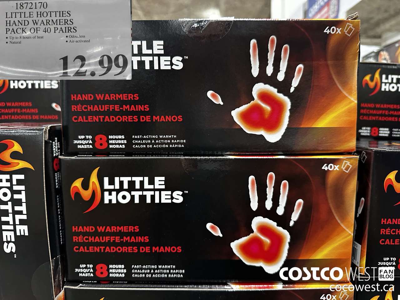 1872170 LITTLE HOTTIES HAND WARMERS PACK OF 40 PAIRS $12.99