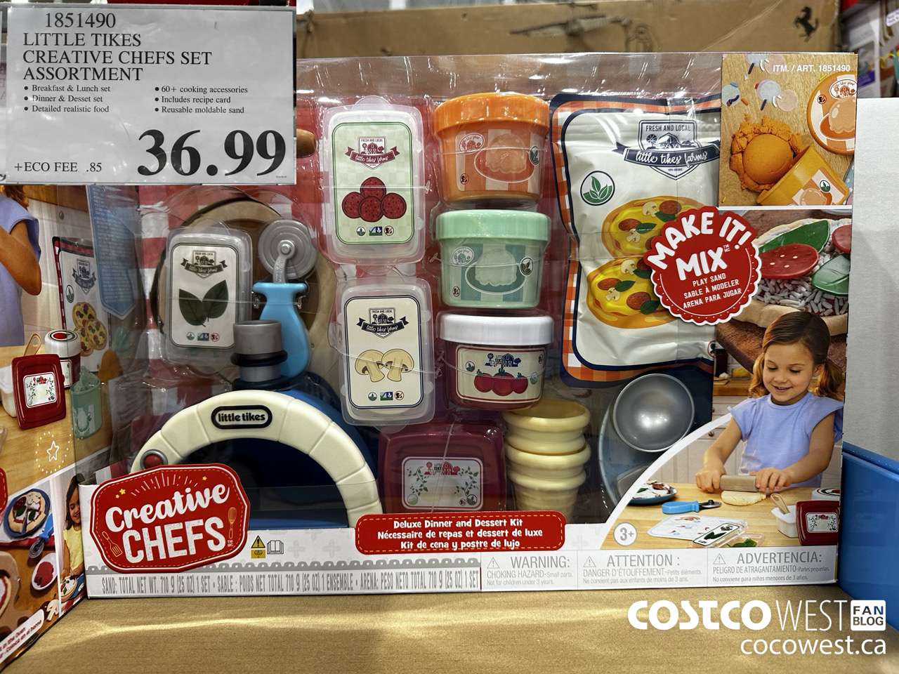 1851490 LITTLE TIKES CREATIVE CHEFS SET ASSORTMENT $36.99