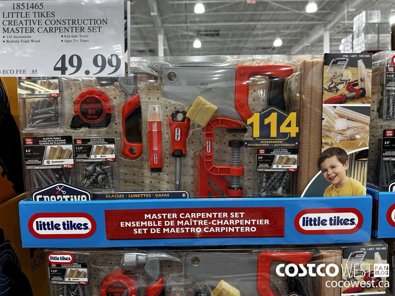 1851465 LITTLE TIKES CREATIVE CONSTRUCTION MASTER CARPENTER SET $49.99