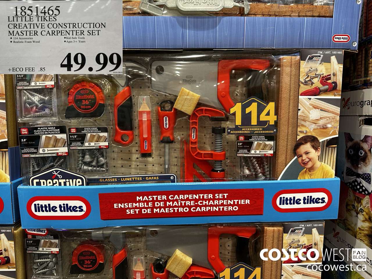 1851465 LITTLE TIKES CREATIVE CONSTRUCTION MASTER CARPENTER SET $49.99