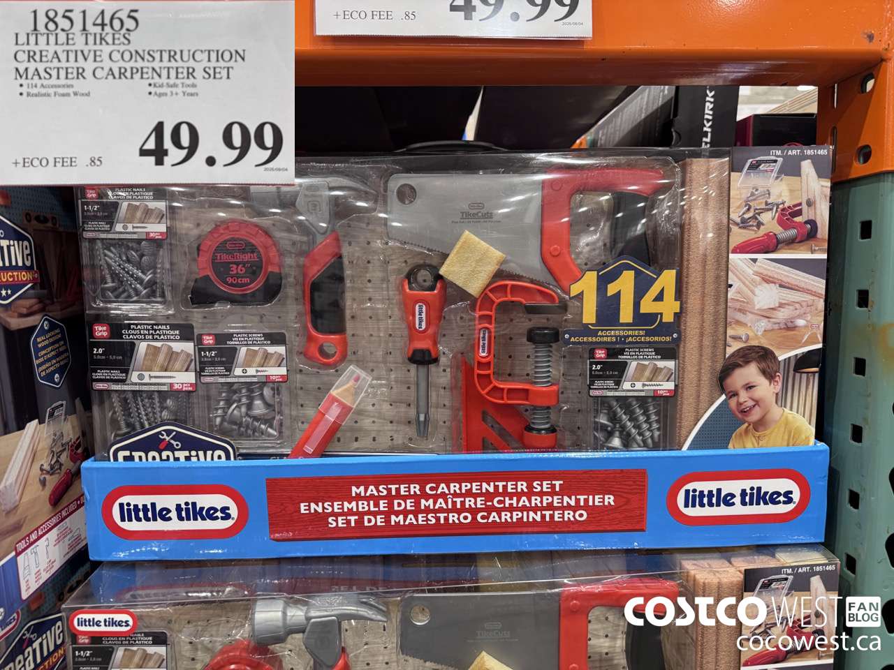 1851465 LITTLE TIKES CREATIVE CONSTRUCTION MASTER CARPENTER SET $49.99