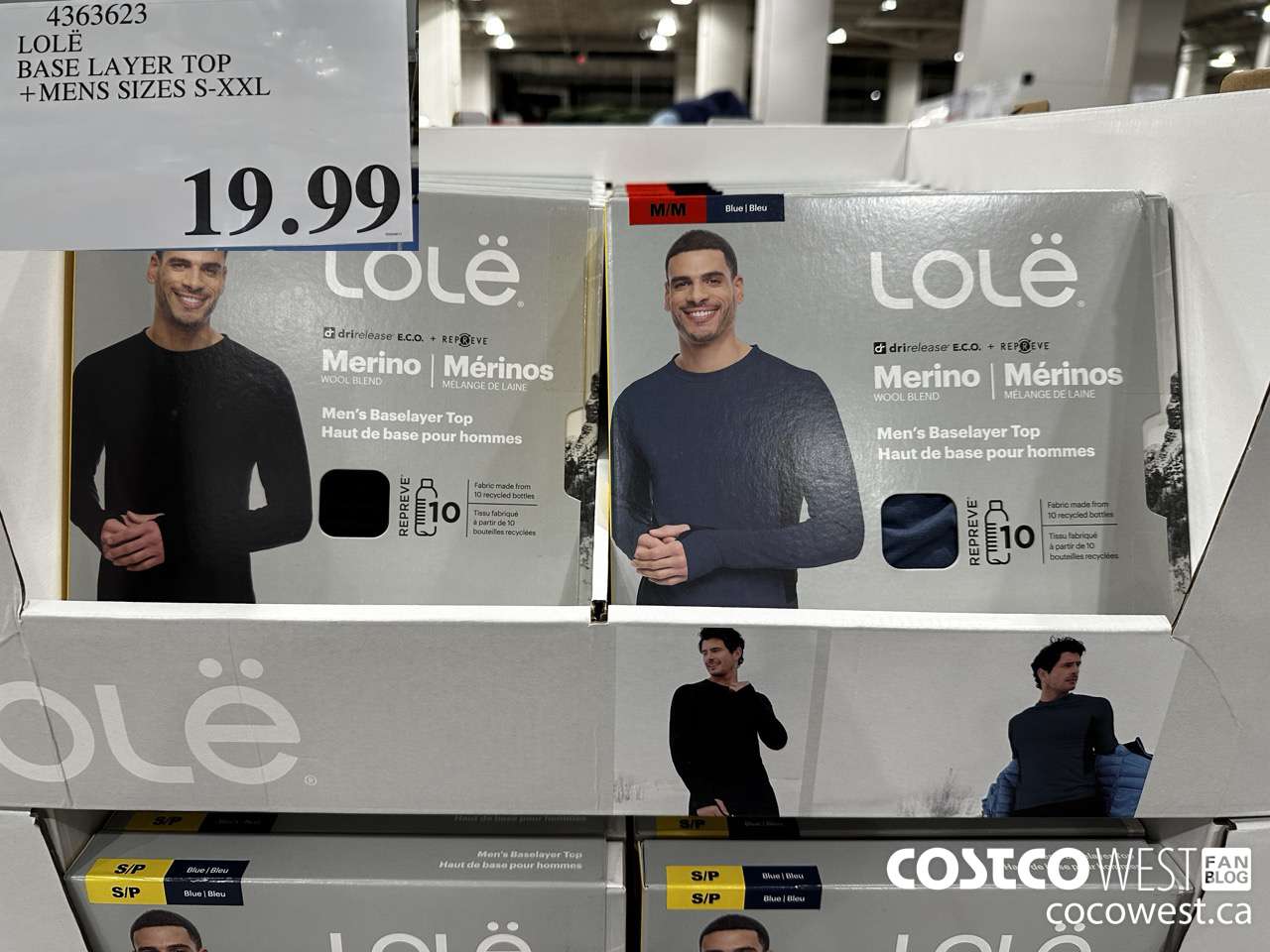 4363623 LOLE BASE LAYER TOP MENS SIZES S-XXL $19.99