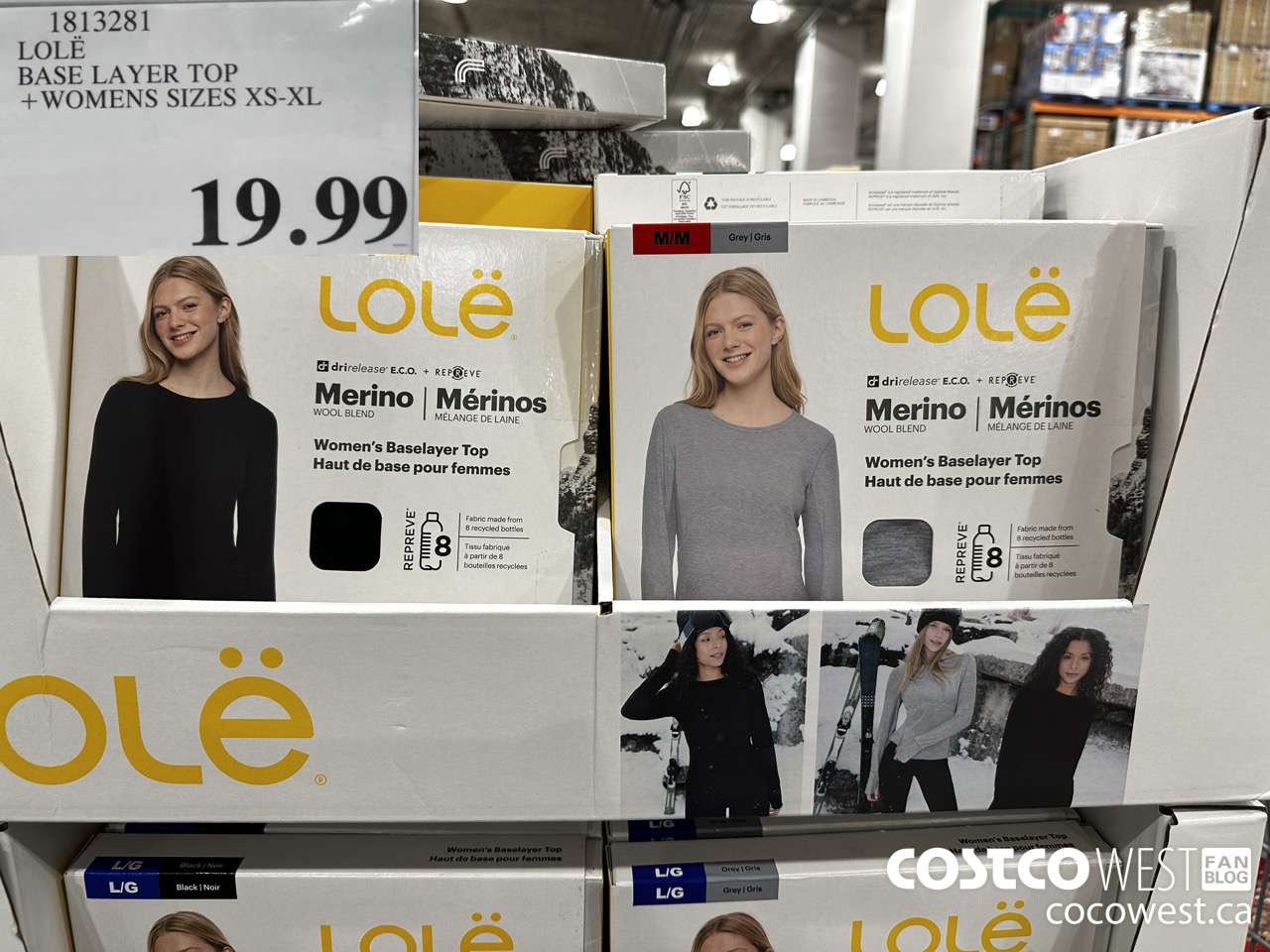 1813281 LOLE BASE LAYER TOP WOMENS SIZES XS-XL $19.99