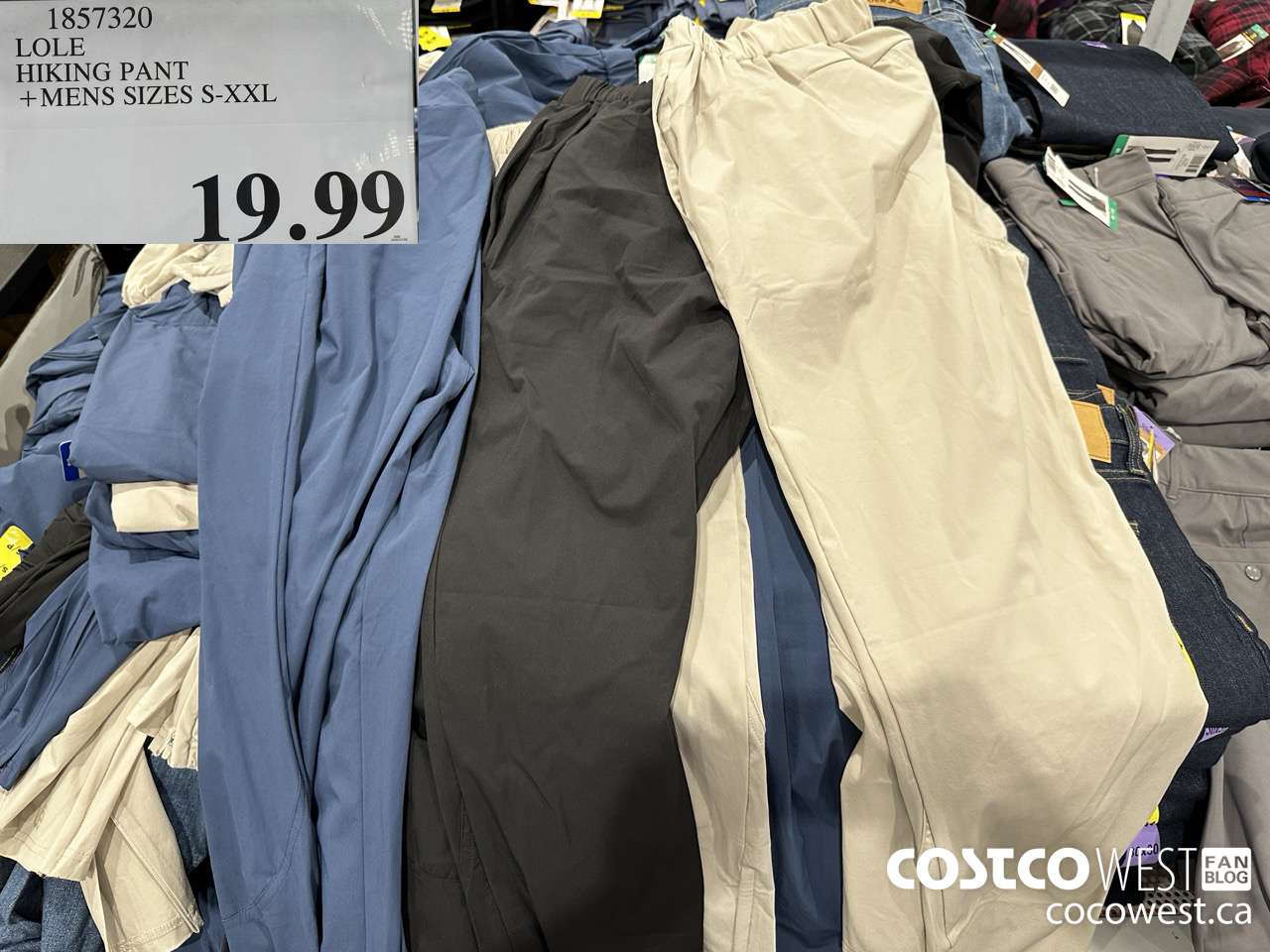 1857320 LOLE HIKING PANT MENS SIZES S-XXL $19.99