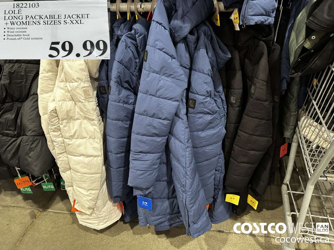 1822103 LOLE LONG PACKABLE JACKET WOMENS SIZES S-XXL $59.99