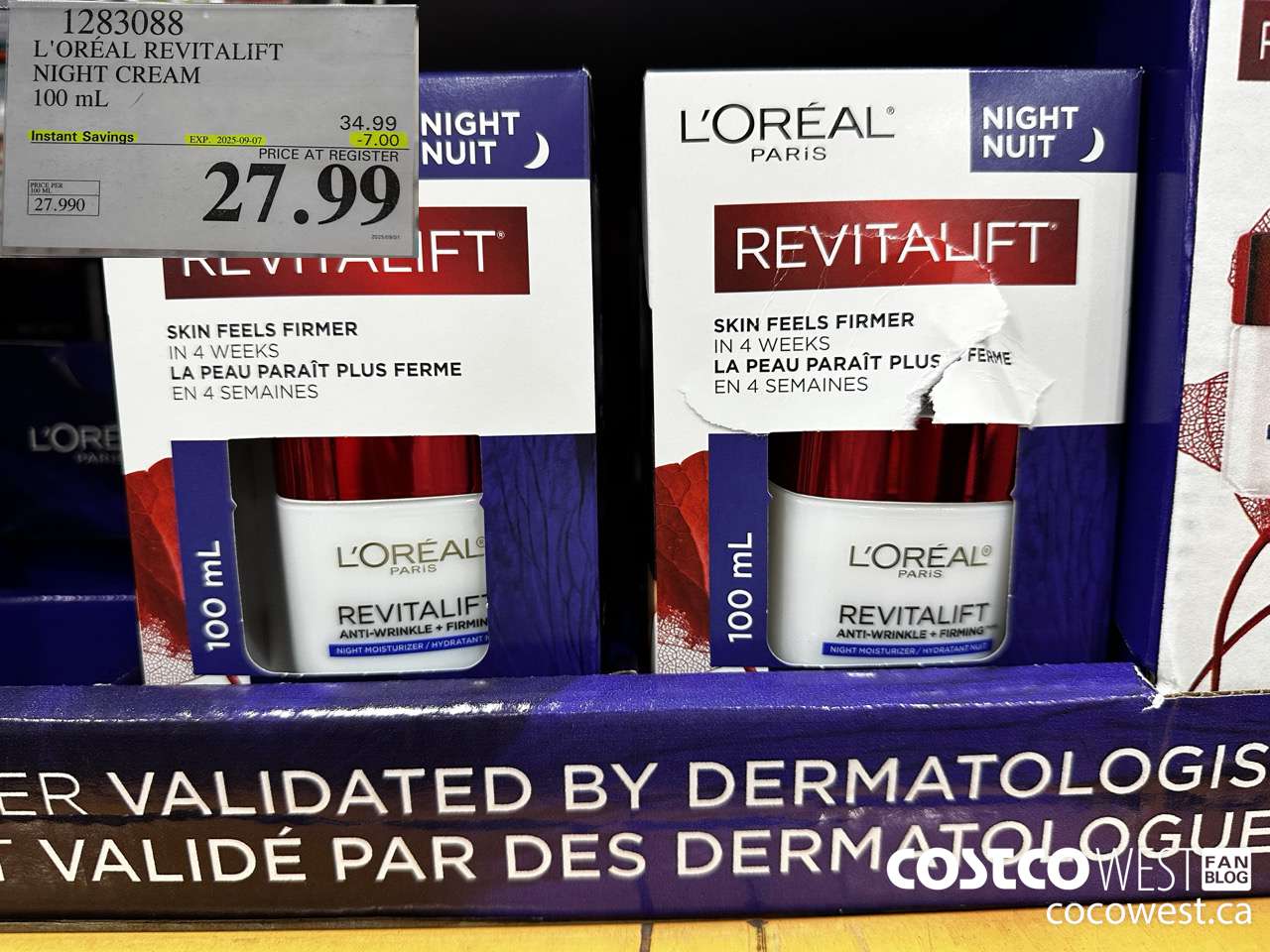 1283088 L'OREAL REVITALIFT NIGHT CREAM 100 mL ($7.00 INSTANT SAVINGS EXPIRES ON 2025-09-07) $26.99