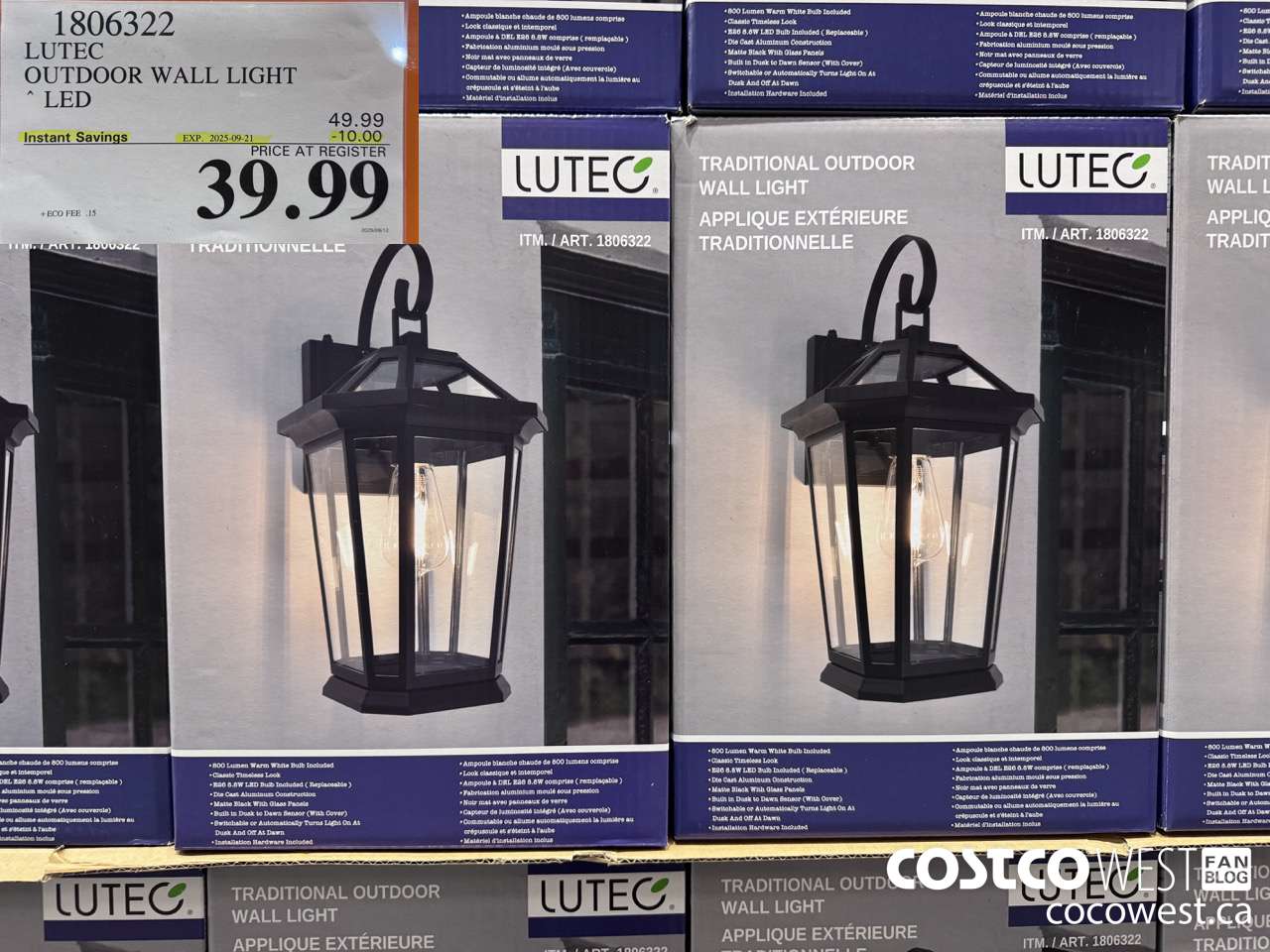 1806322 LUTEC OUTDOOR WALL LIGHT LED ($10.00 INSTANT SAVINGS EXPIRES ON 2025-09-21) $39.99
