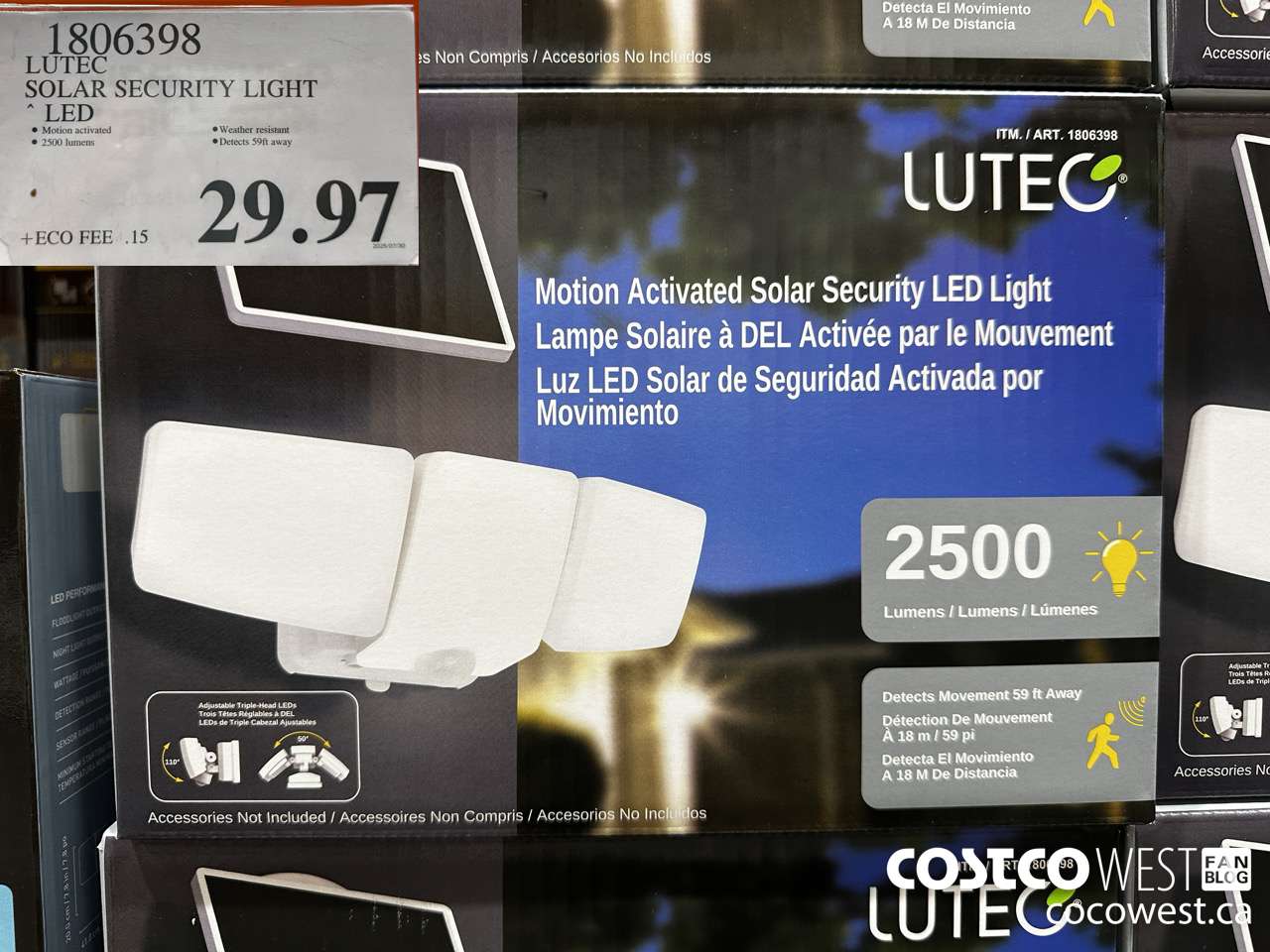 1806398 LUTEC SOLAR SECURITY LIGHT LED $29.97