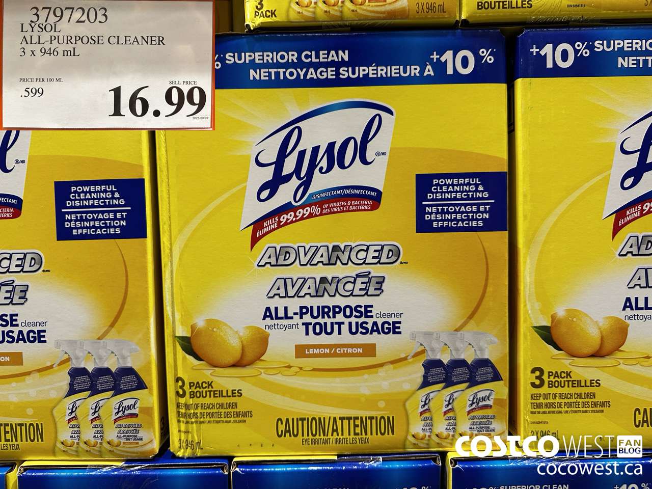 3797203 LYSOL ALL-PURPOSE CLEANER 3 X 946ML $16.99