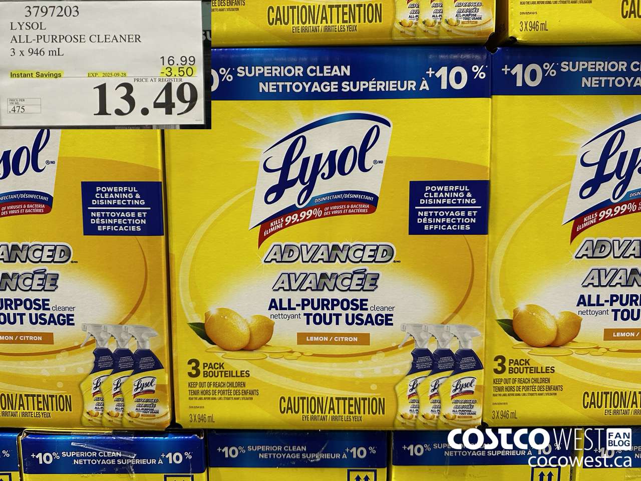 3797203 LYSOL ALL-PURPOSE CLEANER 3 X 946ML ($3.50 INSTANT SAVINGS EXPIRES ON 2025-09-28) $13.49