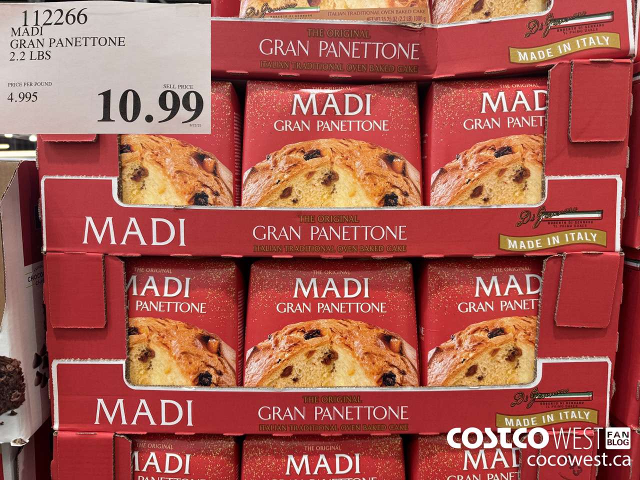 112266 MADI GRAN PANETTONE 2.2 LBS $10.99