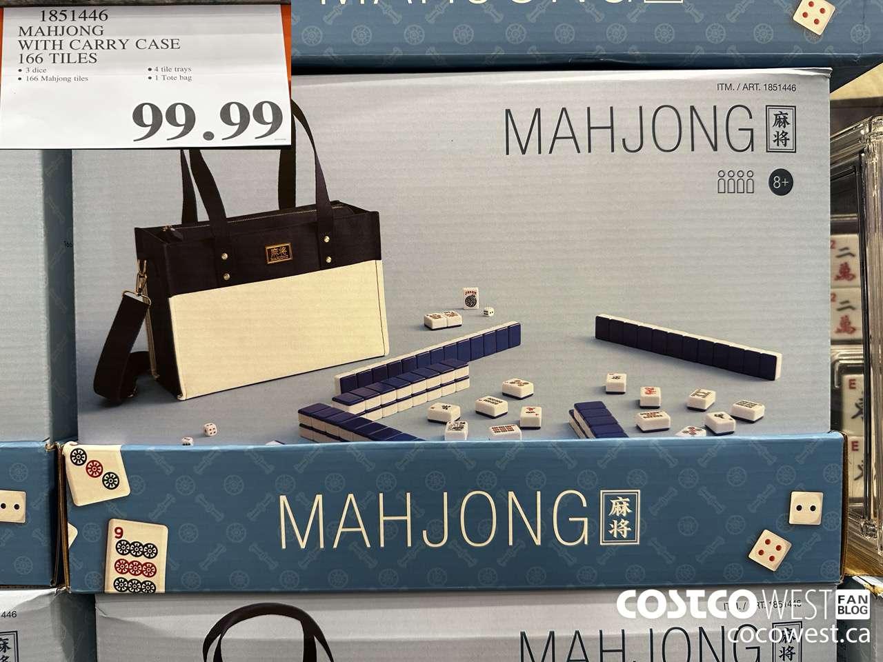 1851446 MAHJONG WITH CARRY CASE 166 TILES $99.99