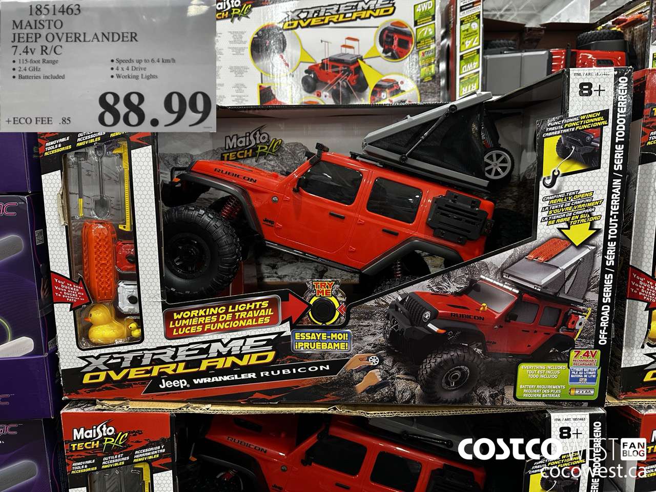 1851463 MAISTO JEEP OVERLANDER 7.4V R/C $88.99