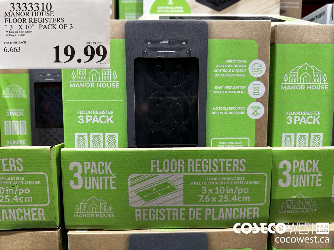 3333310 MANOR HOUSE FLOOR REGISTERS 3