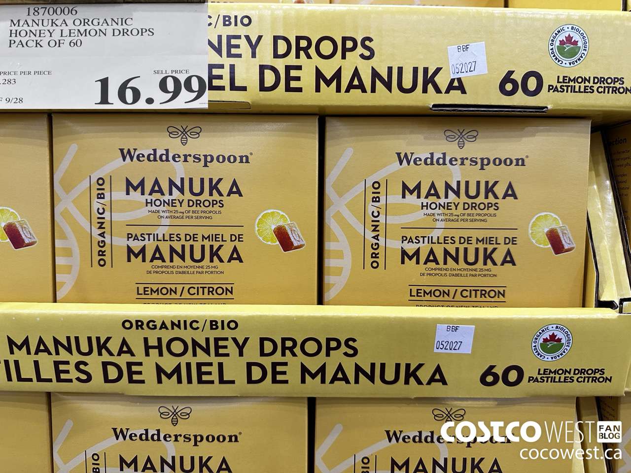 1870006 MANUKA ORGANIC HONEY LEMON DROPS 60CT $16.99