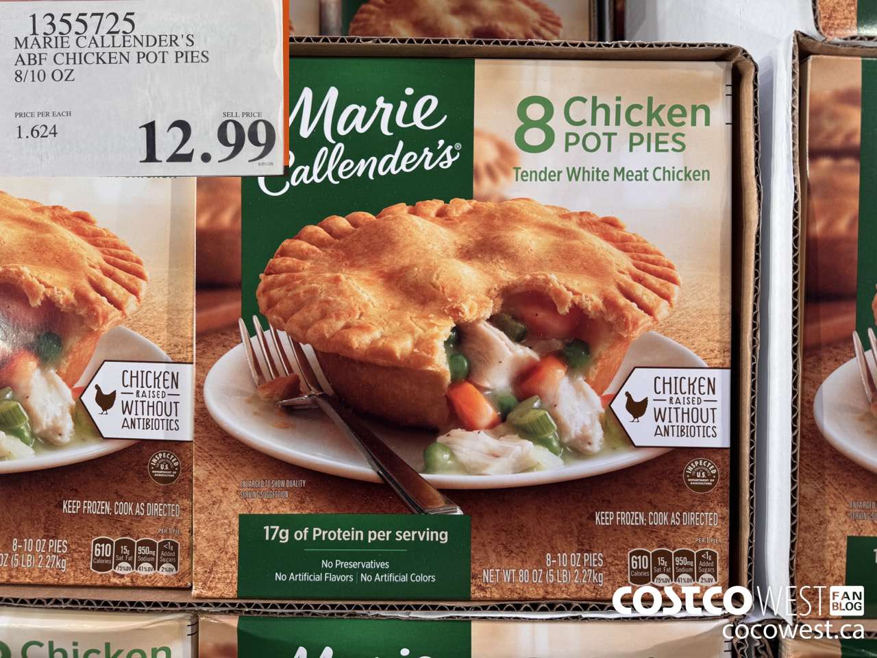 1355725 MARIE CALLENDER'S ABF CHICKEN POT PIES 8/10 OZ $12.99