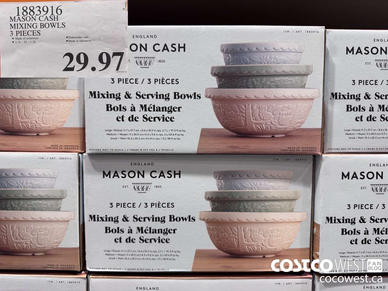 1883916 MASON CASH MIXING BOWLS 3 PIECES $29.97