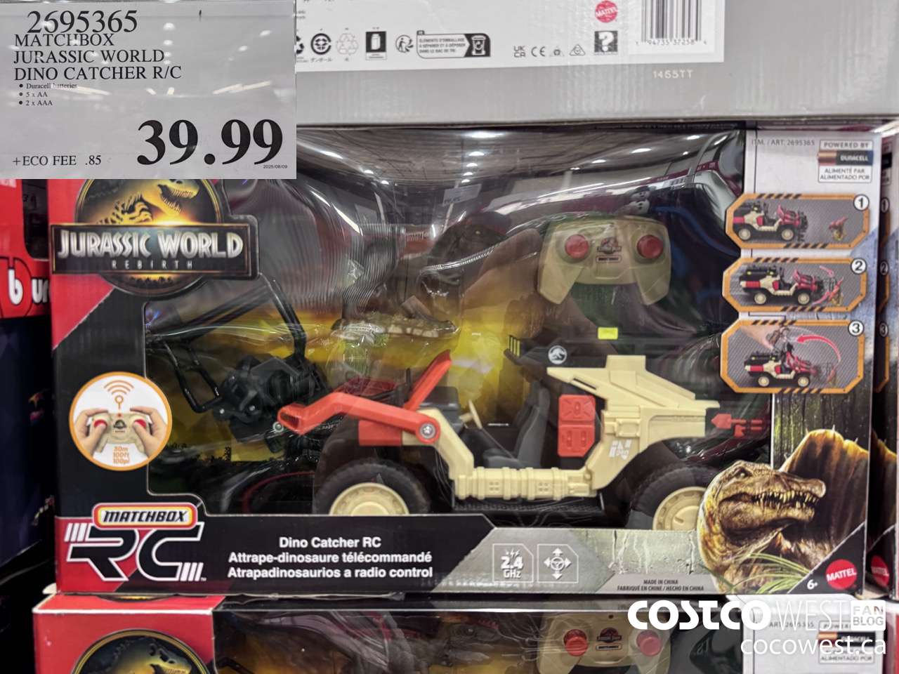 2695365 MATCHBOX JURRASIC WORLD DINO CATCHER R/C $39.99