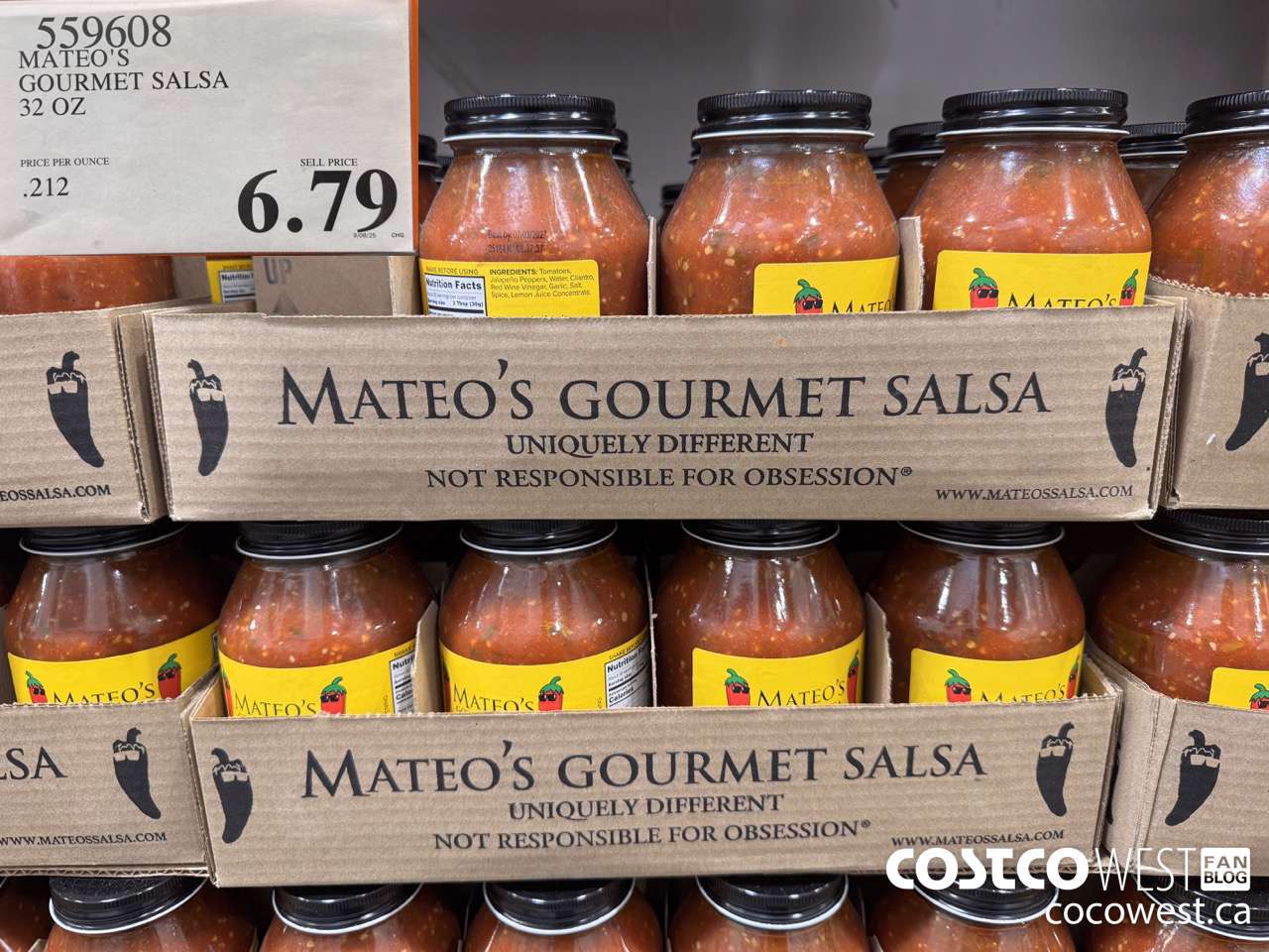 559608 MATEO'S GOURMET SALSA 32 OZ $6.79