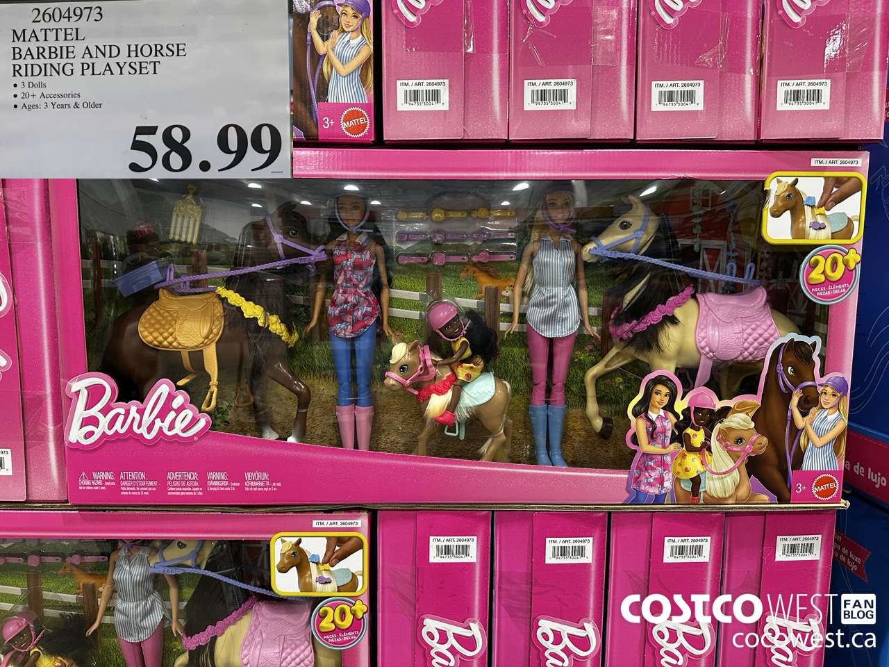 2604973 MATTEL BARBIE AND HORSE RIDING PLAYSET $58.99