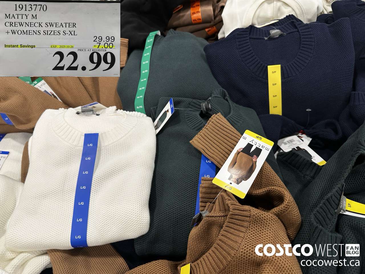 1913770 MATTY M CREWNECK SWEATER WOMENS SIZES S-XL ($7.00 INSTANT SAVINGS EXPIRES ON 2025-10-26) $22.99