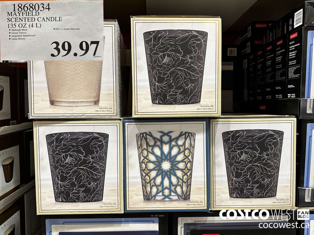 1868034 MAYFIELD SCENTED CANDLE 135 OZ (4L) $39.97