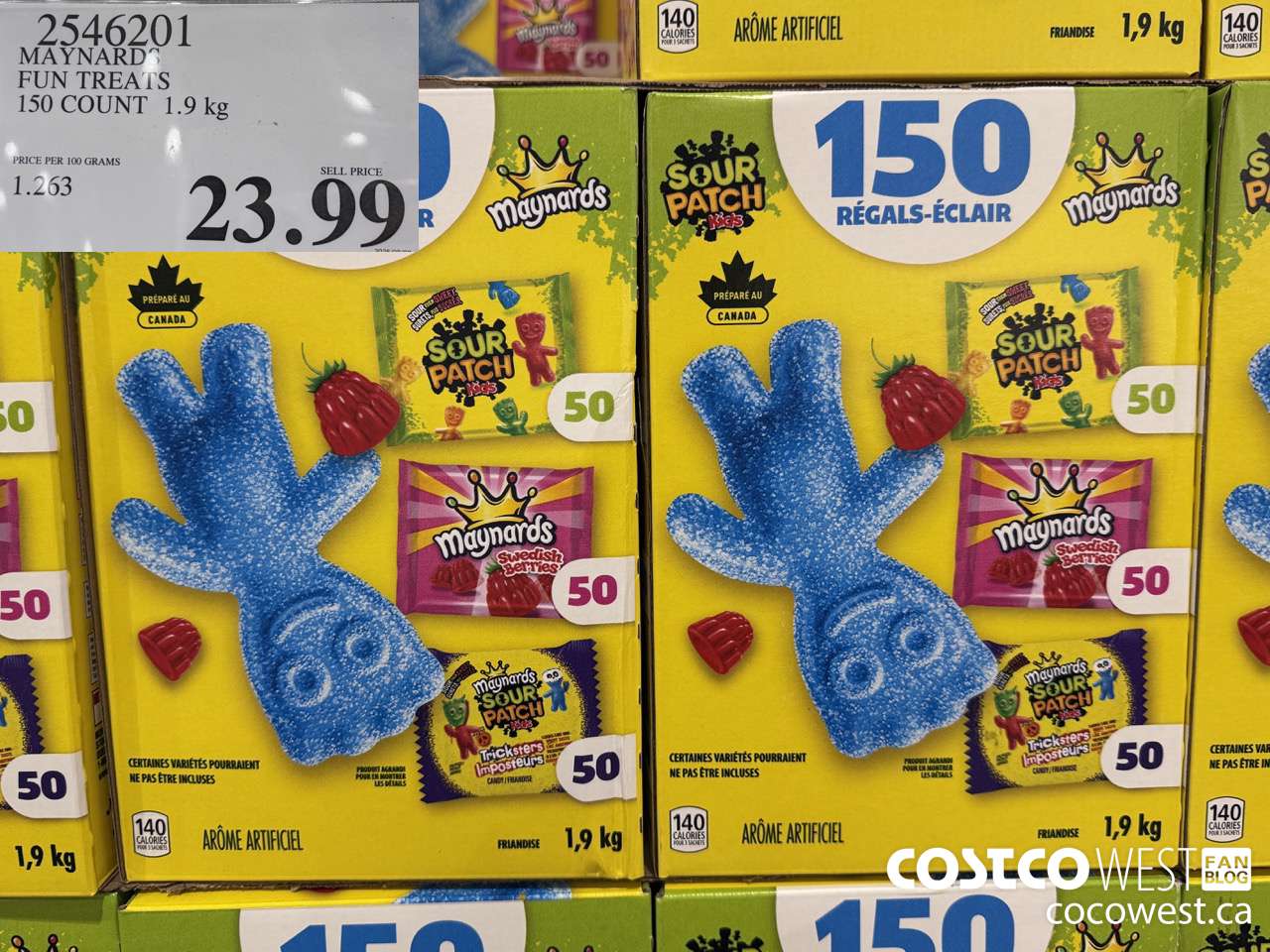 2546201 MAYNARDS FUN TREATS 150CT $23.99