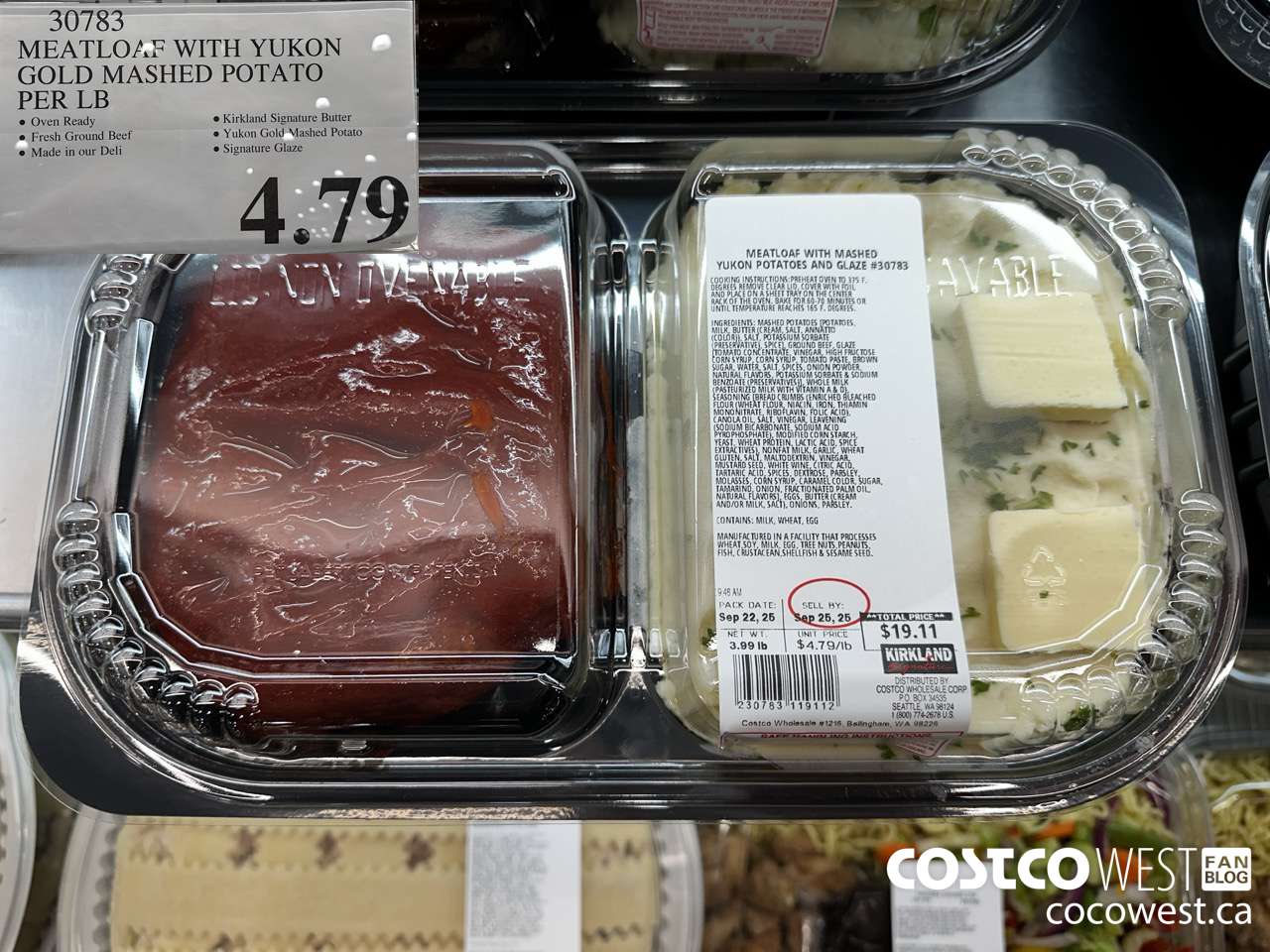 30783 MEATLOAF WITH YUKON GOLD MASHED POTATOES PER LB $4.79